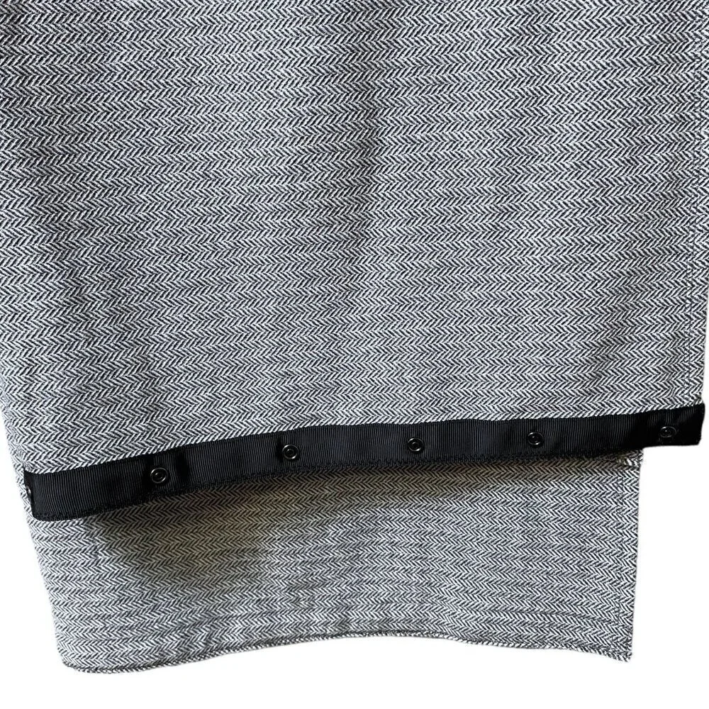 LULULEMON Vinyasa Scarf Gray Herringbone Knit Snap Close 26
